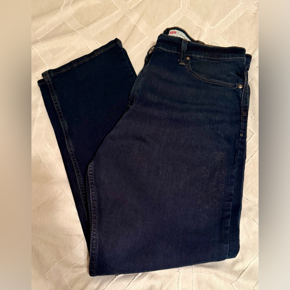 Wrangler Mens Dark Blue Jeans